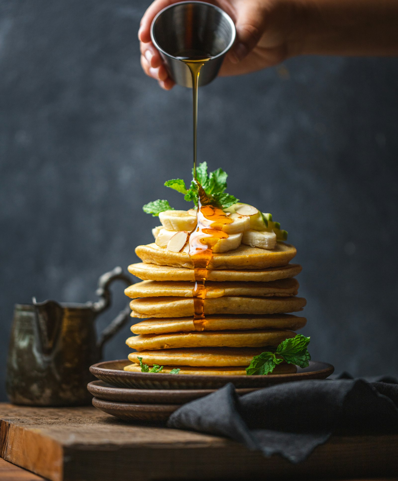 Stack of homemade pancakes