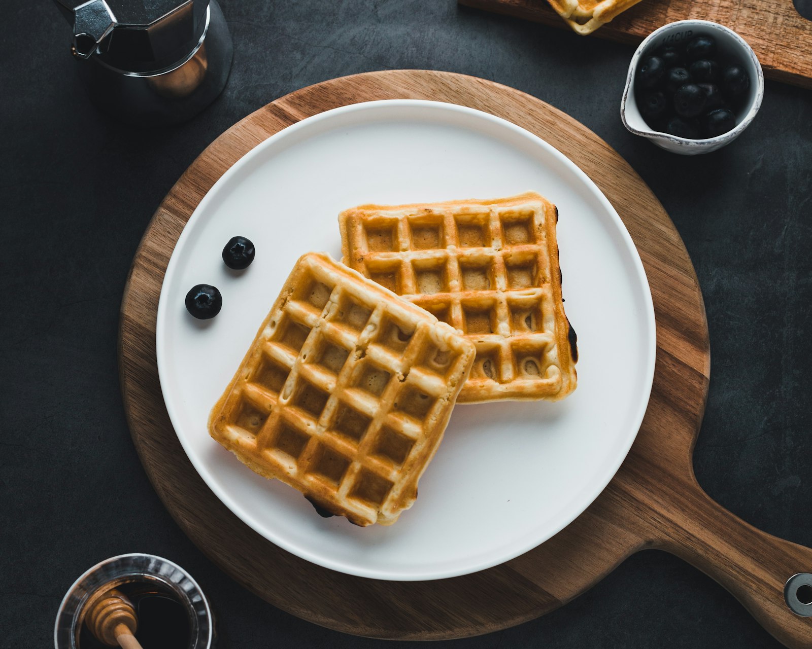 Golden waffles